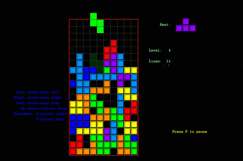 Tetris advanced level